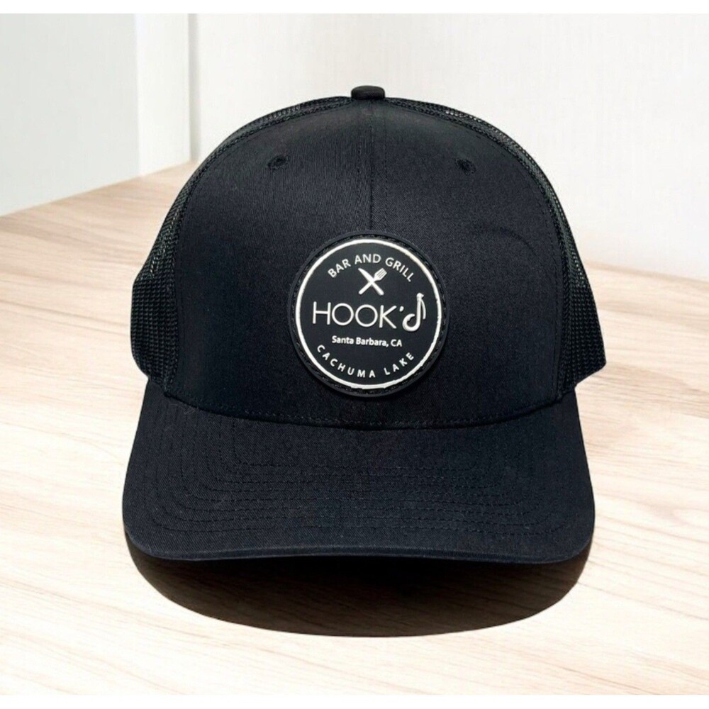 Hook'd Bar & Grill Cachuma Lake Santa Barbara Trucker Hat Snapback Adjustable